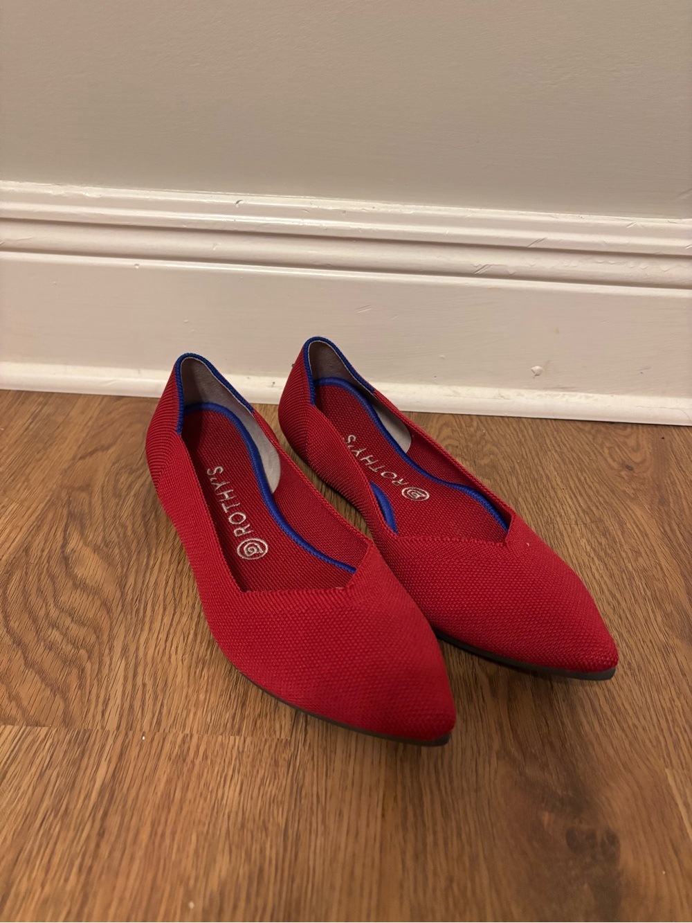 Rothy's Chili Red “The Point” flats Size 9.5